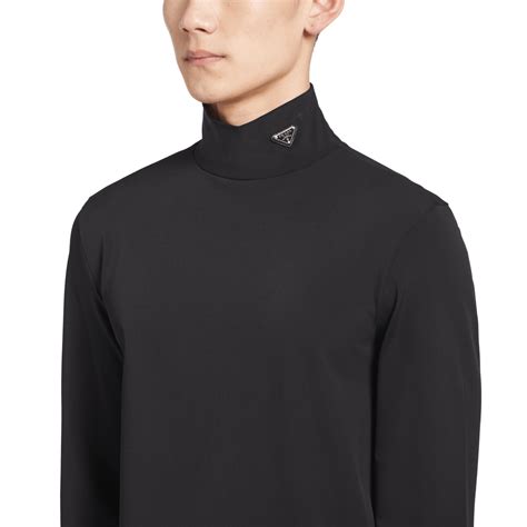 Prada Technical Jersey Mock Turtleneck from EarlyTom : 